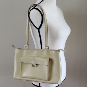 Mondani New York Simulated Leather Shoulder Bag Purse - Light Green